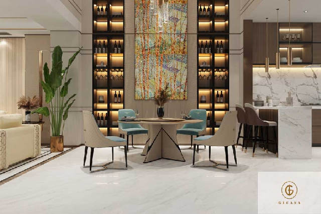 Modern light luxury single villa case: at home looking up at the stars of romance, this villa space